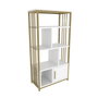 Hanah Home Estantería Blanco y Dorado